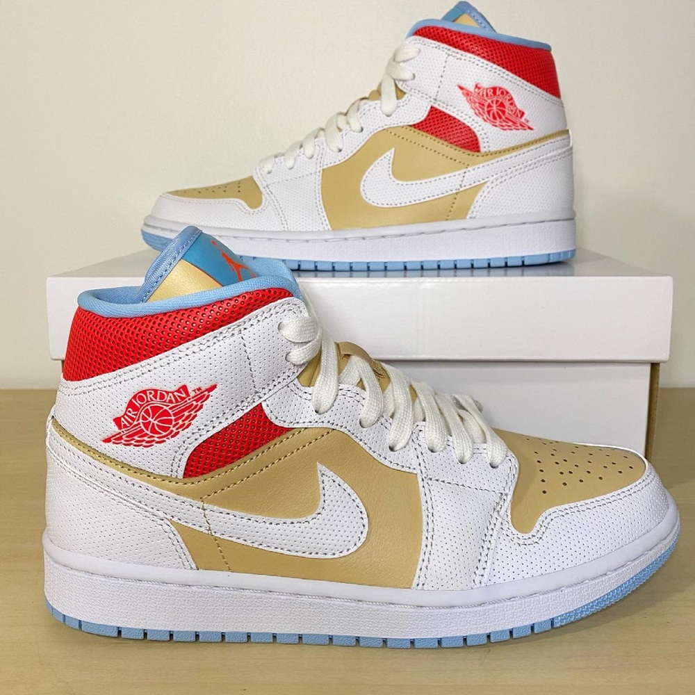 SOLD-Air Jordan 1 Mid Sesame - Picture 1 of 3